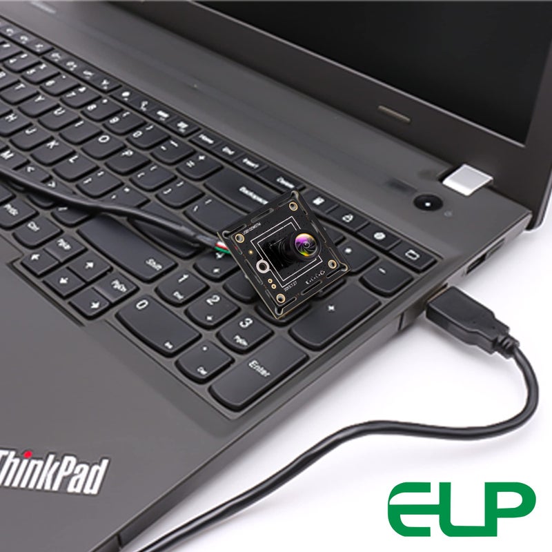 ELP 720P USB Camera Super Mini Embedded Webcam Board with 45degree M7 Lens Megapixel HD OV9712 Camera Module USB for Laptop USB2.0 UVC Video PC Camera Module,with 3.3ft/1m Cable for Computer - Image 2